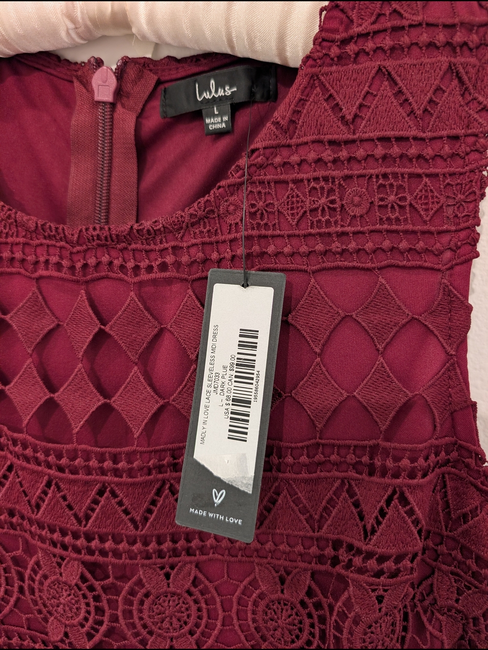 Lulu's Madly In Love Sleeveless Burgundy Lace Fit & Flare Dress - Picture 8 of 10